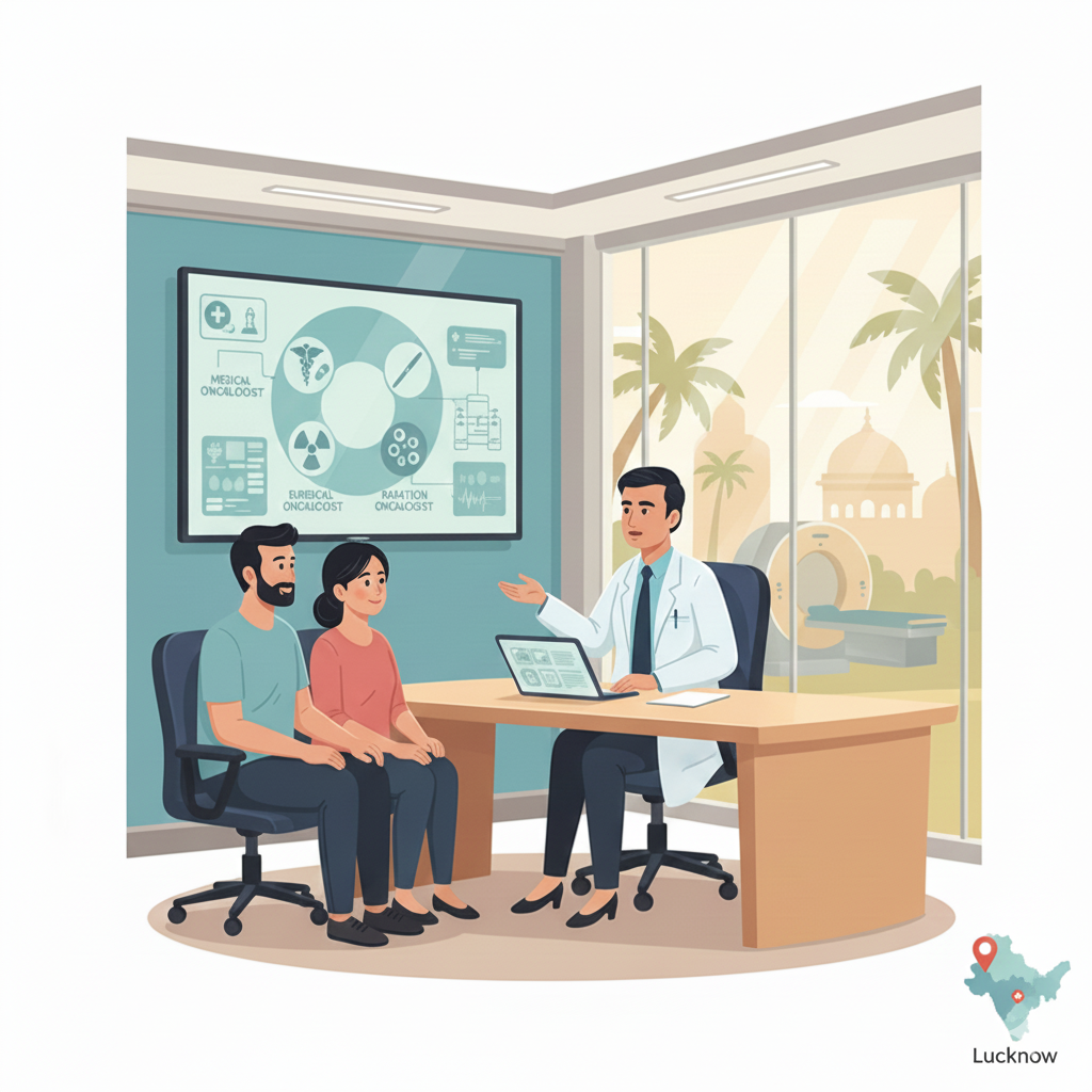 Best Cancer Specialist in Lucknow consulting a patient