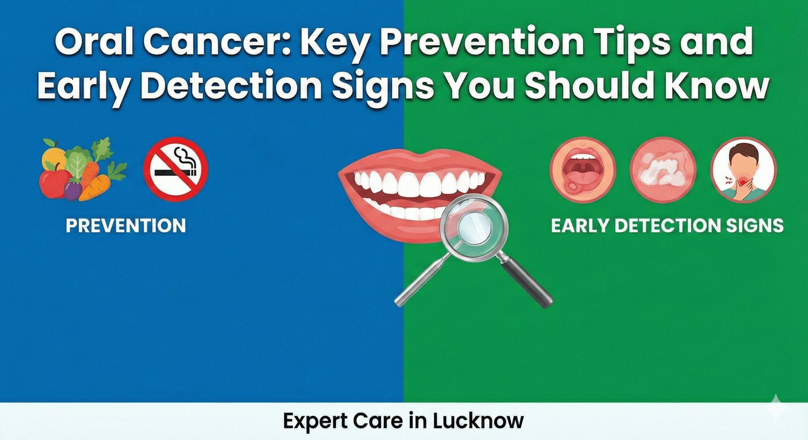 Oral cancer prevention and early detection explained by Dr Harshvardhan Atreya, oral cancer specialist and oncologist in Lucknow